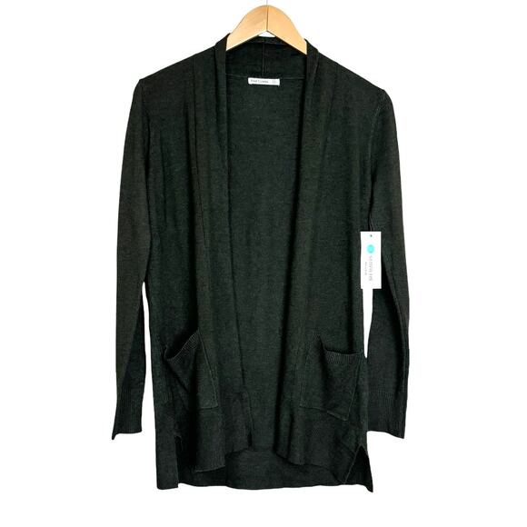 Pink Clover Stitch Fix Olive Green Open Front Cardigan, Size Small NEWs - Picture 1 of 6